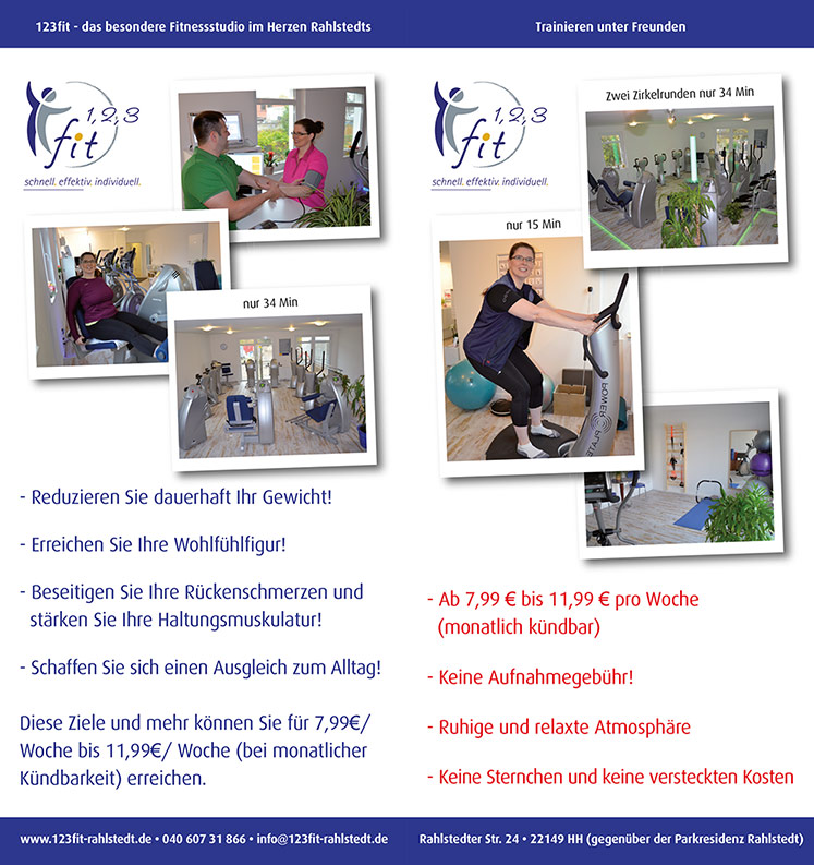 Jetzt mit Fitness beginnen 123fit Rahlstedt