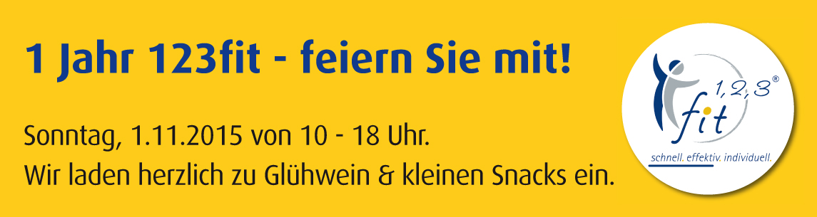 1 Jahr 123fit Rahlstedt - Feiern Sie mit!